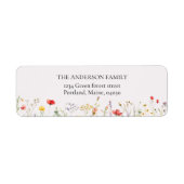 ワイルドフラワーカラフルサマーフローラ差出人住所 ラベル (正面)