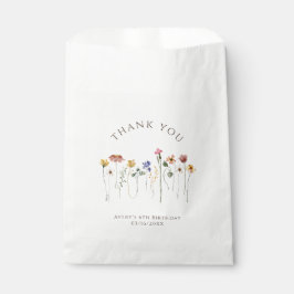 ワイルドフラワーカラフルサンキューバースデーパーティー フェイバーバッグ