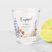 ワイルドフラワーカラフルズカスタム婚約パーティ ショットグラス (正面)
