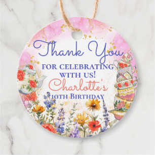 ワイルドフラワーカラフルズガーデンティーパーティーありがとう フェイバータグ