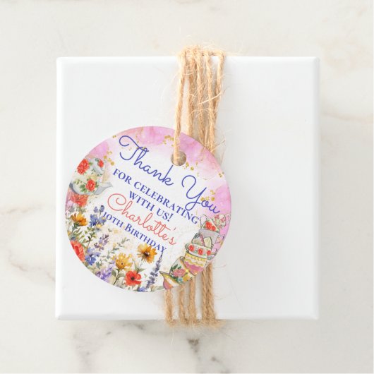 ワイルドフラワーカラフルズガーデンティーパーティーありがとう フェイバータグ (インサイチュ)