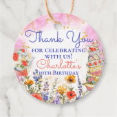 ワイルドフラワーカラフルズガーデンティーパーティーありがとう フェイバータグ (正面)