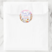 ワイルドフラワーカラフルズガーデンティーパーティーありがとう ラウンドシール (バッグ)