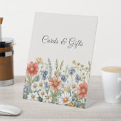 ワイルドフラワーカラフルズテーブルトップシンボルや象徴 台座サイン (インサイチュ)