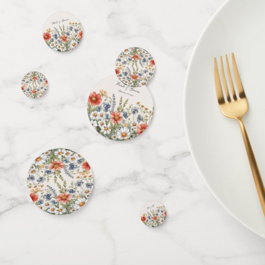 ワイルドフラワーカラフルズテーブル紙吹雪 コンフェッティ (グループ)