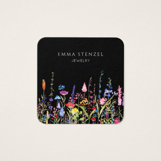 ワイルドフラワーカラフルズフローラスクエア名刺 (正面)