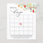 ワイルドフラワーカラフルズブライダルシャワービンゴゲーム (正面)