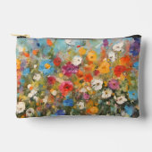 ワイルドフラワーカラフルズ化粧品または アクセサリーポーチ (正面)