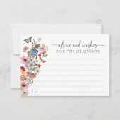 ワイルドフラワーカラフルズ卒業アドバイスカード 招待状 (正面)