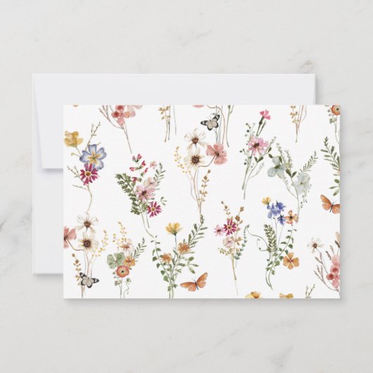 ワイルドフラワーカラフルズ卒業アドバイスカード 招待状 (裏面)