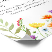 ワイルドフラワーカラフルズ春おむつラッフルサイン ポスター (角)