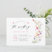 ワイルドフラワーカラフルズ春の結婚式 招待状 (スタンド正面)