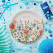 ワイルドフラワーカラフルズ紙プレート ペーパープレート (パーティー)