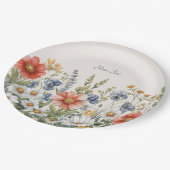 ワイルドフラワーカラフルズ紙プレート ペーパープレート (アングル)