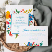 ワイルドフラワーカラフルズ結婚アコモデーション エンクロージャーカード