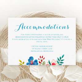 ワイルドフラワーカラフルズ結婚アコモデーション エンクロージャーカード