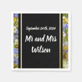 ワイルドフラワーカラフルズ結婚カクテルナプキン スタンダードカクテルナプキン (正面)