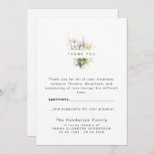 ワイルドフラワーカラフルズ葬式 サンキューカード (正面/裏面)