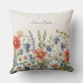 ワイルドフラワーカラフルズ装飾用クッション クッション (裏面)