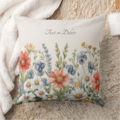 ワイルドフラワーカラフルズ装飾用クッション クッション (ブランケット)