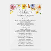 ワイルドフラワーカラフルセレモニーのアクリルプログラムのサイン アクリルサイン (正面)