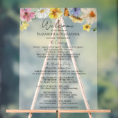 ワイルドフラワーカラフルセレモニーのアクリルプログラムのサイン アクリルサイン (ニュートラル)