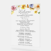 ワイルドフラワーカラフルセレモニーのアクリルプログラムのサイン アクリルサイン (傾斜)