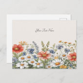 ワイルドフラワーカラフルハガキ ポストカード (正面/裏面)
