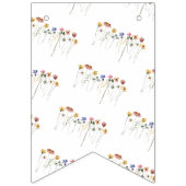 ワイルドフラワーカラフルハッピーバースデービッグ バンティングフラッグ (第1の旗)