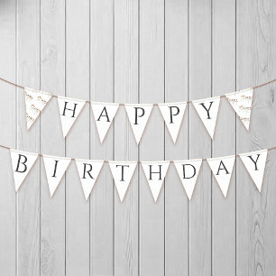 ワイルドフラワーカラフルハッピーバースデー バンティングフラッグ