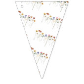 ワイルドフラワーカラフルハッピーバースデー バンティングフラッグ (第1の旗)