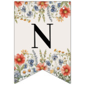 ワイルドフラワーカラフルバント国旗 バンティングフラッグ (第3の旗)