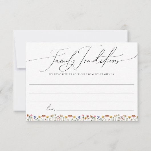 ワイルドフラワーカラフルファミリーの伝統カード サンキューカード (正面)