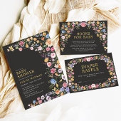 ワイルドフラワーカラフルフィエスタガーデンベビーシャワー 招待状