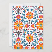 ワイルドフラワーカラフルフィエスタセノリタベビーシャワー 招待状 (裏面)