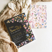ワイルドフラワーカラフルフィエスタセノリタベビーシャワー 招待状