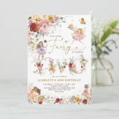 ワイルドフラワーカラフルフェアリープリンセス2nd誕生日 招待状 (スタンド正面)