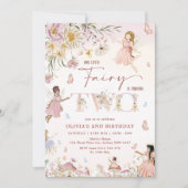 ワイルドフラワーカラフルフェアリープリンセス2nd誕生日 | 招待状 (正面)