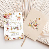 ワイルドフラワーカラフルフェアリープリンセス2nd誕生日 招待状