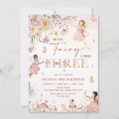 ワイルドフラワーカラフルフェアリープリンセス3rd誕生日 | 招待状 (正面)