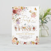 ワイルドフラワーカラフルフェアリープリンセス3rd誕生日 招待状 (スタンド正面)