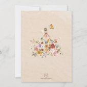 ワイルドフラワーカラフルフェアリープリンセス4th誕生日 招待状 (裏面)