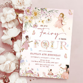 ワイルドフラワーカラフルフェアリープリンセス4th誕生日 | 招待状