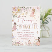 ワイルドフラワーカラフルフェアリープリンセス4th誕生日 | 招待状 (スタンド正面)