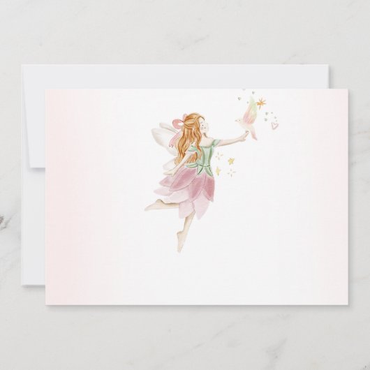 ワイルドフラワーカラフルフェアリー2ndバースデーフォト 招待状 (裏面)