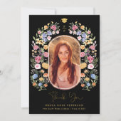 ワイルドフラワーカラフルフェスタ卒業写真 サンキューカード (正面)