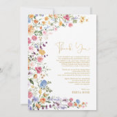 ワイルドフラワーカラフルフェスタ卒業写真 サンキューカード (裏面)