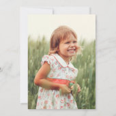 ワイルドフラワーカラフルフォト子供の誕生日パーティー 招待状 (裏面)