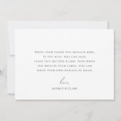 ワイルドフラワーカラフルフラットベビーシャワー サンキューカード (裏面)