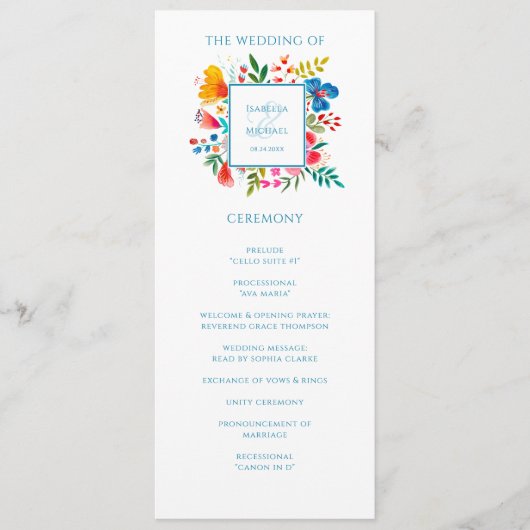 ワイルドフラワーカラフルフローラウォーター結婚カラー プログラム (正面)